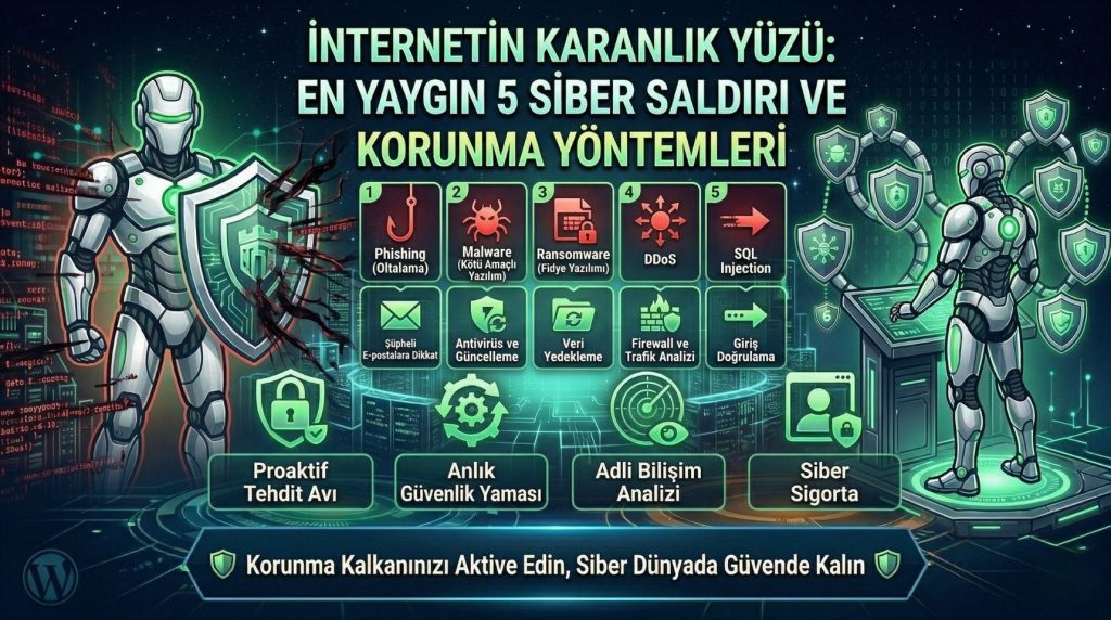 En Yaygın 5 Siber Saldırı ve Korunma Yolları (2026 Güncel)