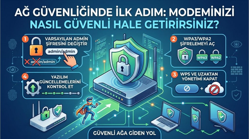Modeminizi Güvenli Hale Getirmenin 7 Kesin Yolu | Ağ Güvenliği 2026