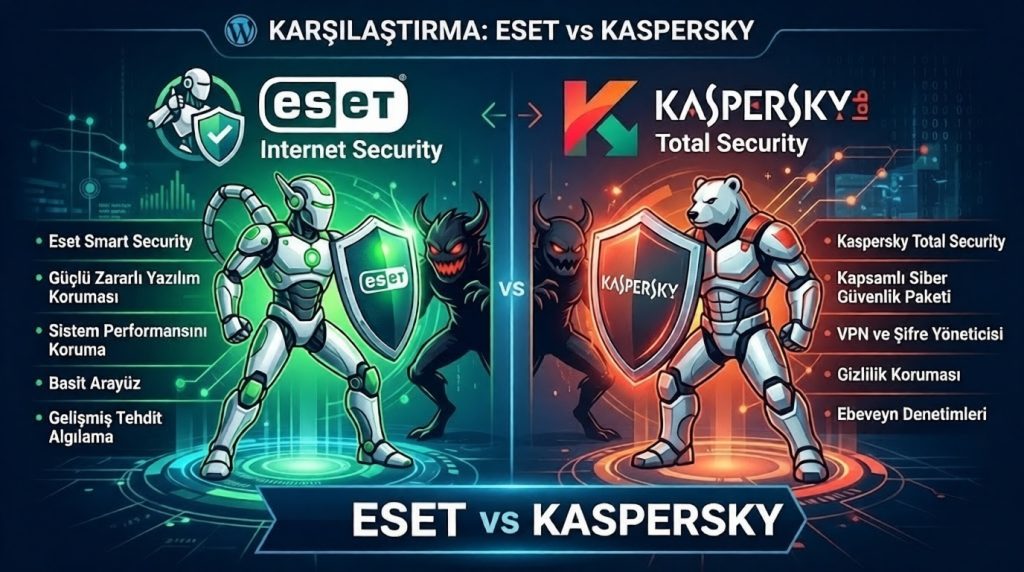 Eset mi Kaspersky mi? 2026 Antivirüs Karşılaştırması