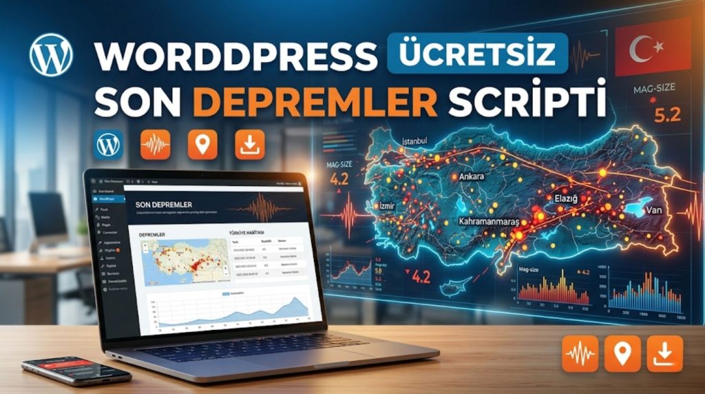 WordPress Ücretsiz Son Depremler Scripti